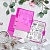 Тетрадь со см.блоком 120 л. кл. NEON.PINK А5 пластик обл. на кольцах с наклейками - купить в магазине Кассандра, фото, 4602723124313, 