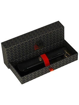 Ручка шариковая подарочная Manzoni Rimini синяя 1 мм, корпус металлический золотой - купить в магазине Кассандра, фото, 4602723173021, 