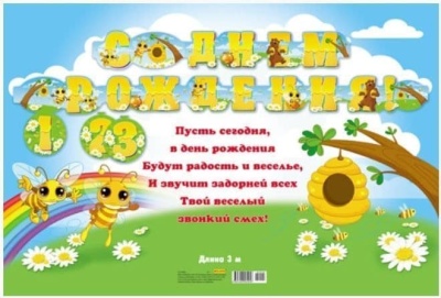 Гирлянда "С днем рождения!" 9-14-0010- купить в магазине Кассандра, фото, 4665299582956, 