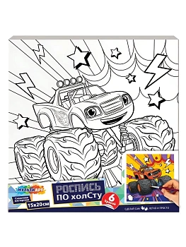 Холст по контуру 15*15 см Машинка МУЛЬТИ АРТ - купить в магазине Кассандра, фото, , 
