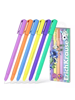 Набор гелевых ручек 6цв" ErichKrause " Paradise Stick Pastel Bloom 0,5мм, игольчатый наконечник, ко - купить в магазине Кассандра, фото, 4041485613114, 