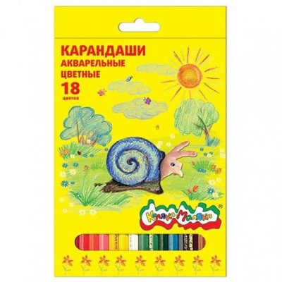 Карандаши акварельные 18цв."Каляка-Маляка"  КАКМ18- купить в магазине Кассандра, фото, 4602723028956, 