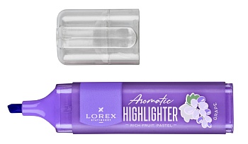 Текстовыделитель ароматизированный сиреневый LOREX RICH FRUIT.PASTEL 1-3,5 мм - купить в магазине Кассандра, фото, 4602723142362, 