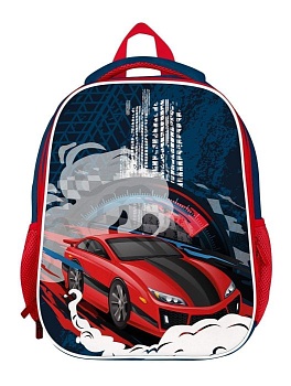 Рюкзак подрост. Schoolformat ERGONOMIC LIGHT 2 RED RIDE 19 синий 38х29х18 жестк. ка - купить в магазине Кассандра, фото, 4602723156246, 