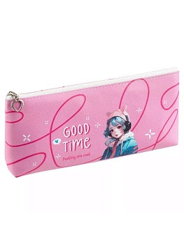 Пенал мягкий 200*85*30 MESHU "Good time", искусственная кожа - купить в магазине Кассандра, фото, 4680211557928, 
