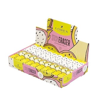 Ластик LOREX STICK DRAGON FRUIT прямоуг. - купить в магазине Кассандра, фото, 4602723136095, 