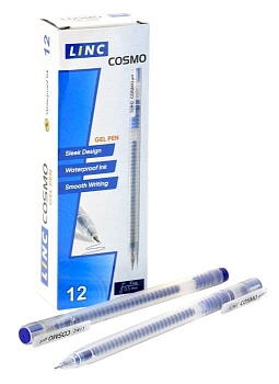 Ручка гелевая LINC COSMO 0,5 мм синий - купить в магазине Кассандра, фото, 8029173003115, 