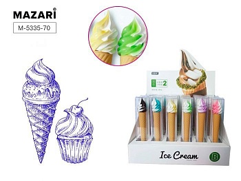Ручка гелевая ICE CREAM 2, СИНЯЯ, 0.5мм - купить в магазине Кассандра, фото, 4680527045164, 