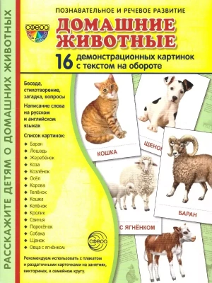 Дем. картинки СУПЕР Домашние животные.16 демонстр.картинок с текстом(173х220мм)- купить в магазине Кассандра, фото, 9785994909836, 