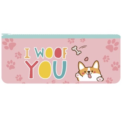 Пенал-косметичка " Пчелка " К-221 1 отделение 200*80*30мм Корги, на молнии, печать на ткани- купить в магазине Кассандра, фото, 4607693411852, 