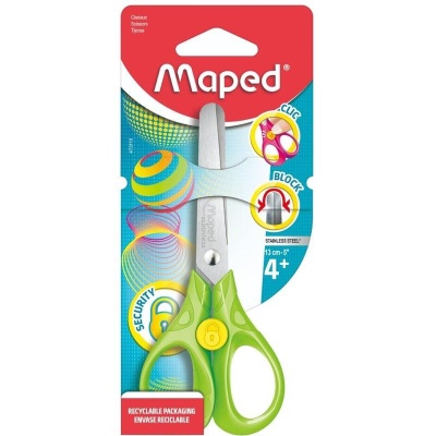 Ножницы детские Maped SECURITY 3D, 13 см, эргоном., симметричные, в блистере- купить в магазине Кассандра, фото, 3154144731102, 