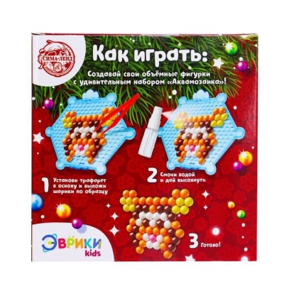 ЭВРИКИ Аквамозаика "Тигр и дед мороз"   6255223- купить в магазине Кассандра, фото, 6900062552230, 