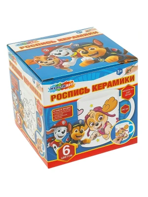 Кружка для росписи, 6 цв. суперщенки МУЛЬТИ АРТ в кор.24шт- купить в магазине Кассандра, фото, 4650250564003, 