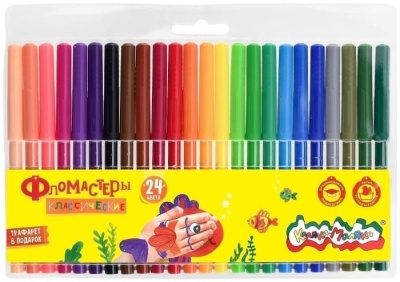 Фломастеры смываемые 24цв."Каляка-Маляка" вент. колп, блист. упак., кругл. корп., 3+- купить в магазине Кассандра, фото, 4602723029366, 