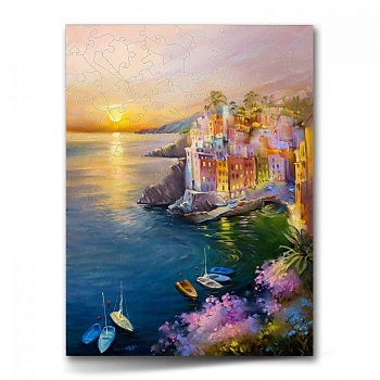Пазл.128 RIOMAGGIORE (Пейзаж) - купить в магазине Кассандра, фото, 4627175560557, 