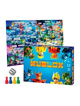 Игра настольная 4+ Kublox, в наборе: игровое поле, фишки 4шт, кубик - купить в магазине Кассандра, фото, 4602933032057, 