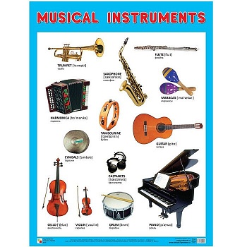 Плакаты (англ). Musical Instruments (Музыкальные инструменты) - купить в магазине Кассандра, фото, 9785431510069, 