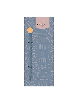 Ручка шариковая подарочная LOREX Slim Chic Perfect Thought синий 0,7 мм, корпус металл ассорти - купить в магазине Кассандра, фото, 4602723175902, 