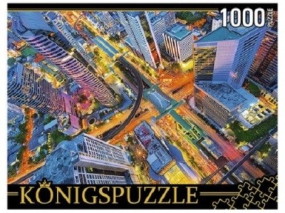 ПАЗЛ.1000.Konigspuzzle.ТАИЛАНД.НОЧНОЙ БАНГКОК- купить в магазине Кассандра, фото, 4665308106364, 
