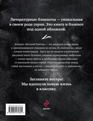 Евгений Онегин. Блокнот с историей.- купить в магазине Кассандра, фото, 9785699570621, 