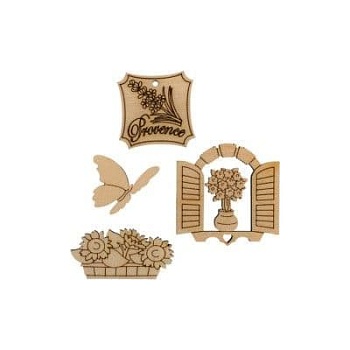 Заготовки для декорирования mr. carving ВД-304 Мининабор"Прованс"фанера 1,2-3см - купить в магазине Кассандра, фото, 4680269650190, 
