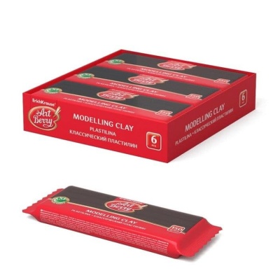 Пластилин " Artberry " 150г черный, индивидуальная упаковка- купить в магазине Кассандра, фото, 4630040831294, 
