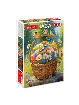 Пазл.1000.Цветочная корзинка. 480*680 - купить в магазине Кассандра, фото, 4606782643143, 