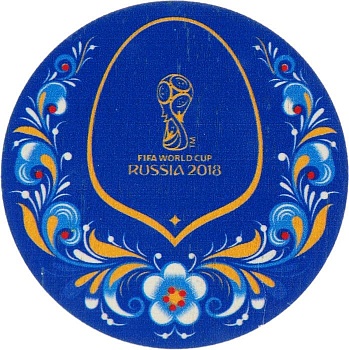 ЗНАЧОК ПЛОСКИЙ FIFA 2018 синий  03524000000/ТБ-4961 - купить в магазине Кассандра, фото, 4665303249615, 