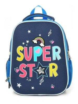 Рюкзак Schoolformat ERGONOMIC LIGHT SUPER GIRL 19,8 л синий 38х30х18 см жестк. карк- купить в магазине Кассандра, фото, 4602723148524, 