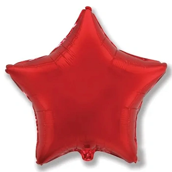 Шар воздушный (18''/46 см) Звезда, Красный, 1 шт. - купить в магазине Кассандра, фото, 2052000014875, 