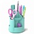Настольный набор 8 пр. ErichKrause MINI DESK PASTEL MINT вращающ. мятный пластик - купить в магазине Кассандра, фото, 4650184536909, 