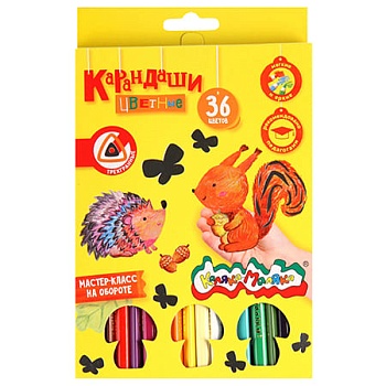 Набор цветн.каранд Каляка-Маляка 36 цв. трехгранные - купить в магазине Кассандра, фото, 4602723144458, 