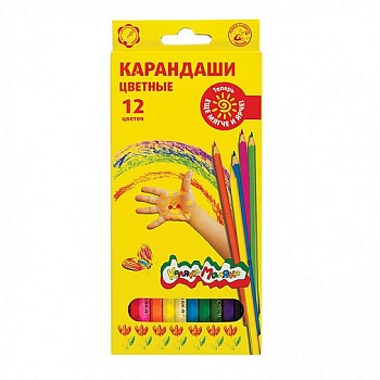 Карандаши 12цв."Каляка-Маляка" шестигранные 3+ - купить в магазине Кассандра, фото, 4602723003861, 