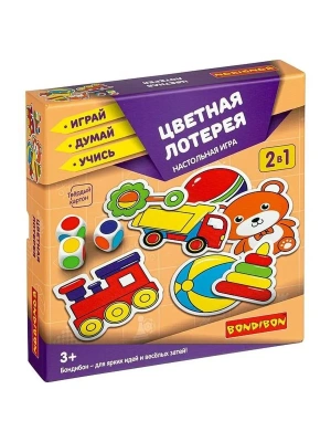 Игра.Цветная лотерея- настольная игра BONDIBON.- купить в магазине Кассандра, фото, 4895136046024, 