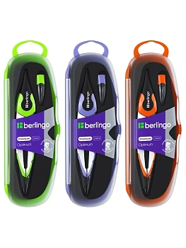 Готовальня Berlingo "Optimum", 2 предмета, циркуль 135мм, пластиковый футляр - купить в магазине Кассандра, фото, 4260107474531, 